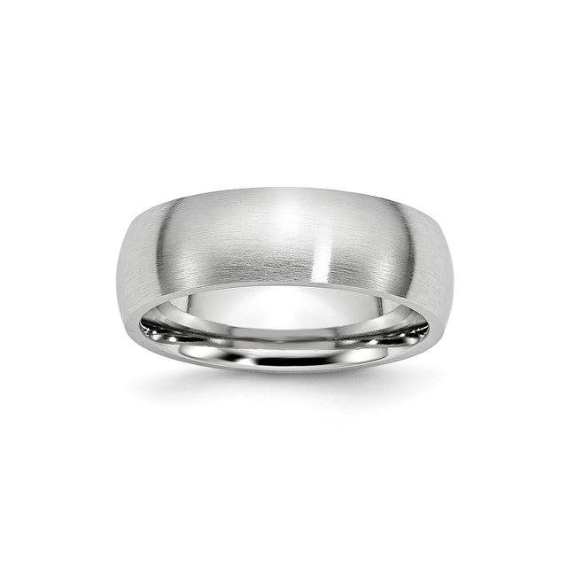 Satin, Domed wedding band ring