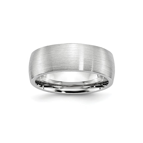 Satin, Domed wedding band ring