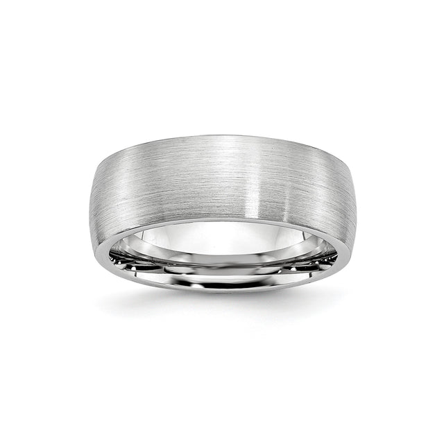 Satin, Domed wedding band ring