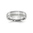 Satin wedding band ring