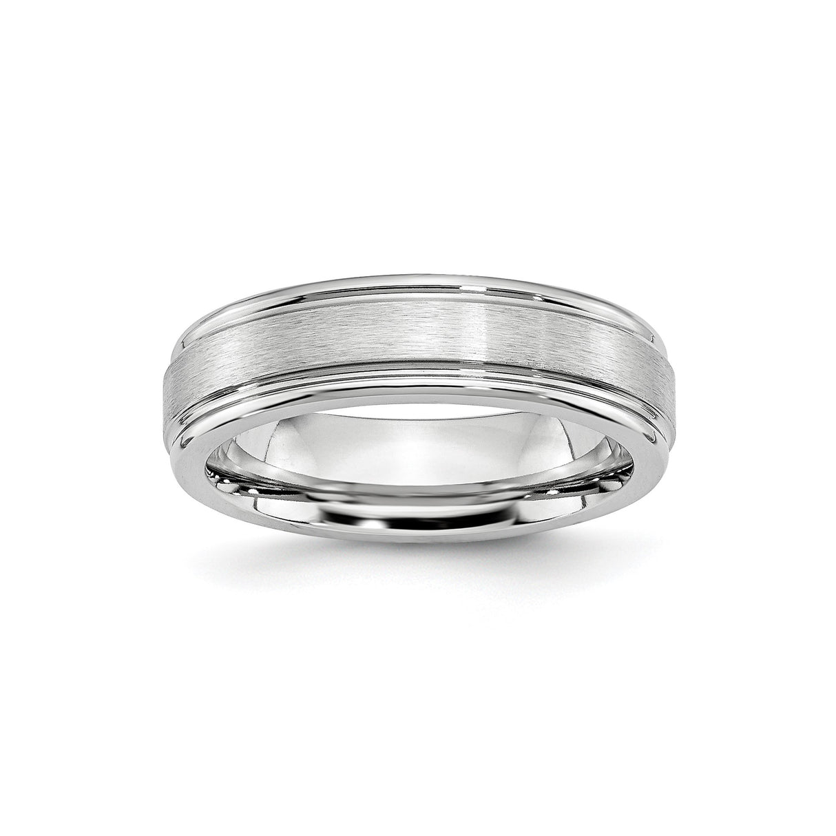 Satin wedding band ring