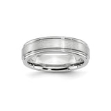 Satin wedding band ring