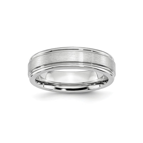 Satin wedding band ring