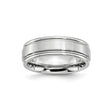 Satin wedding band ring
