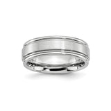 Satin wedding band ring