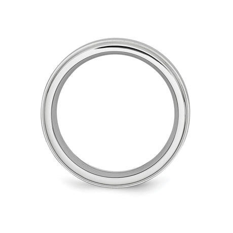 Satin wedding band ring alternate angle
