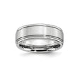 Satin wedding band ring