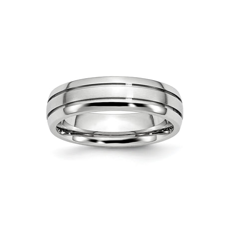 Satin wedding band ring