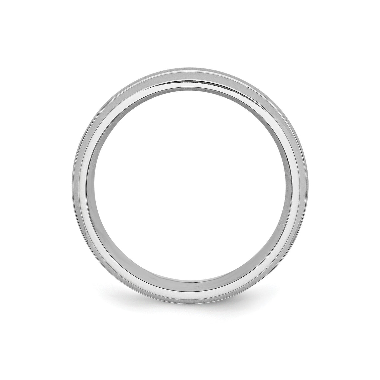 Satin wedding band ring alternate angle