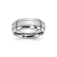 Satin wedding band ring