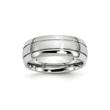 Satin wedding band ring