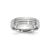 Satin wedding band ring