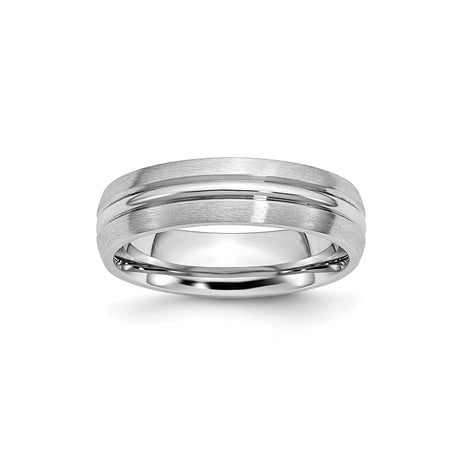 Satin wedding band ring