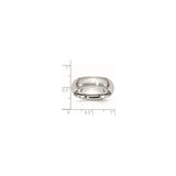 Satin wedding band ring shown for scale