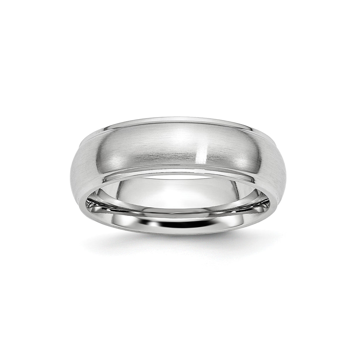 Satin wedding band ring