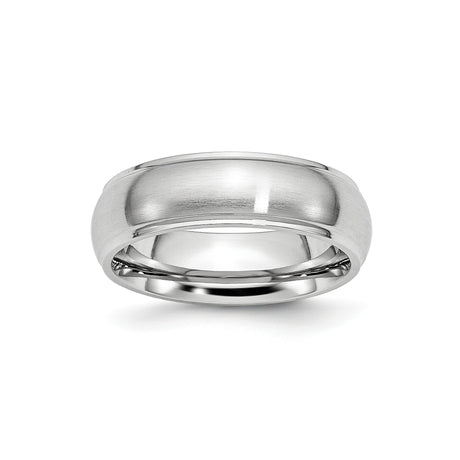 Satin wedding band ring