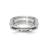 Satin wedding band ring