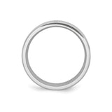 Satin wedding band ring alternate angle