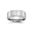 Satin wedding band ring