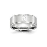 Satin wedding band ring