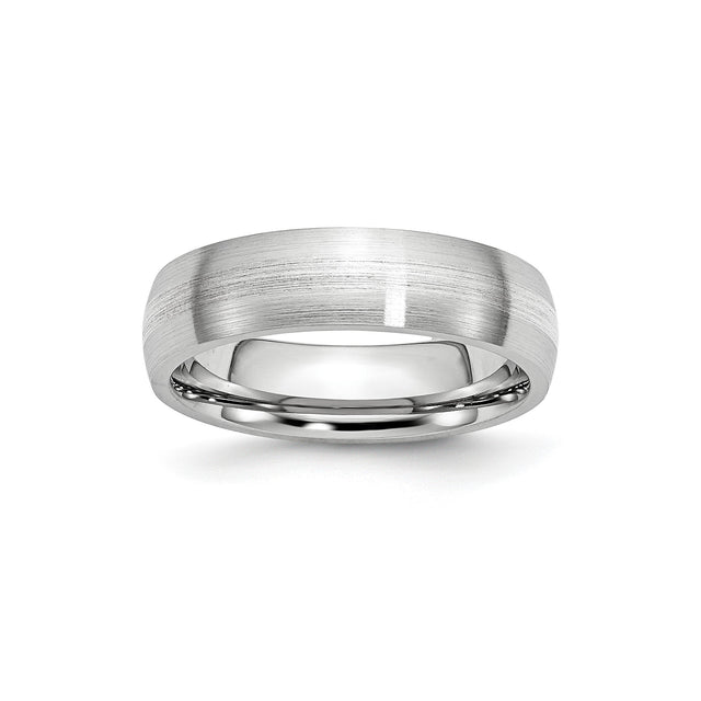 Satin wedding band ring