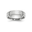 Beveled Edge, Satin wedding band ring