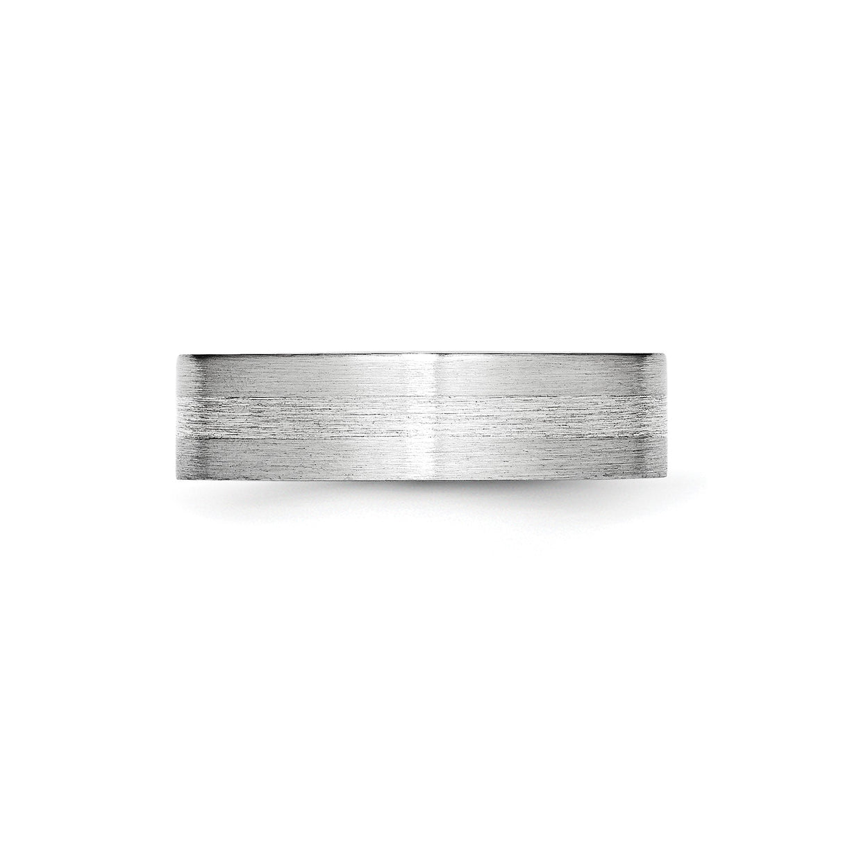 Satin, Flat wedding band ring detail view