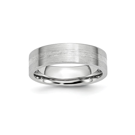 Satin, Flat wedding band ring