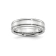 Satin wedding band ring