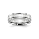 Satin wedding band ring