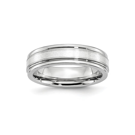 Satin wedding band ring