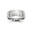 Satin wedding band ring