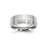 Satin wedding band ring