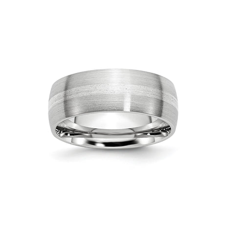 Satin wedding band ring