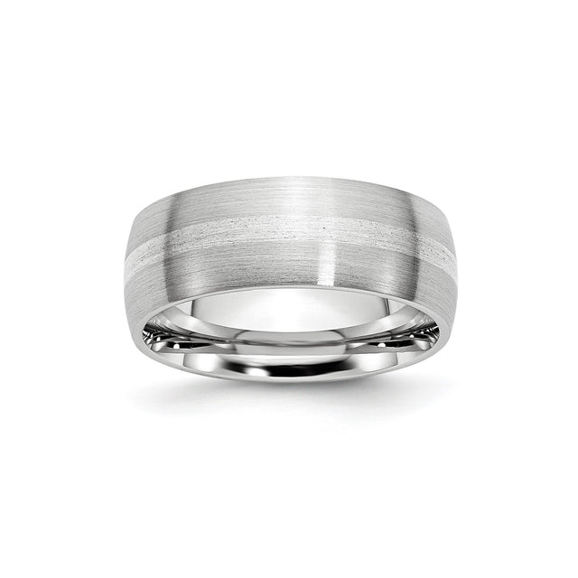 Satin wedding band ring