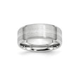 Beveled Edge, Satin wedding band ring