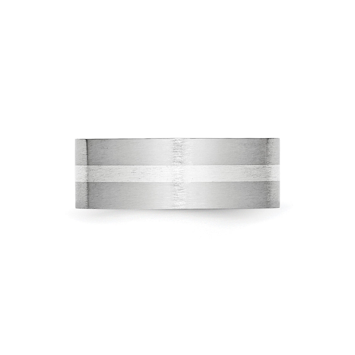 Satin, Flat wedding band ring detail view