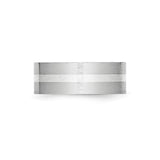 Satin, Flat wedding band ring detail view