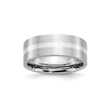 Satin, Flat wedding band ring