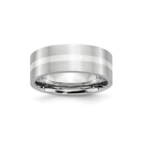 Satin, Flat wedding band ring