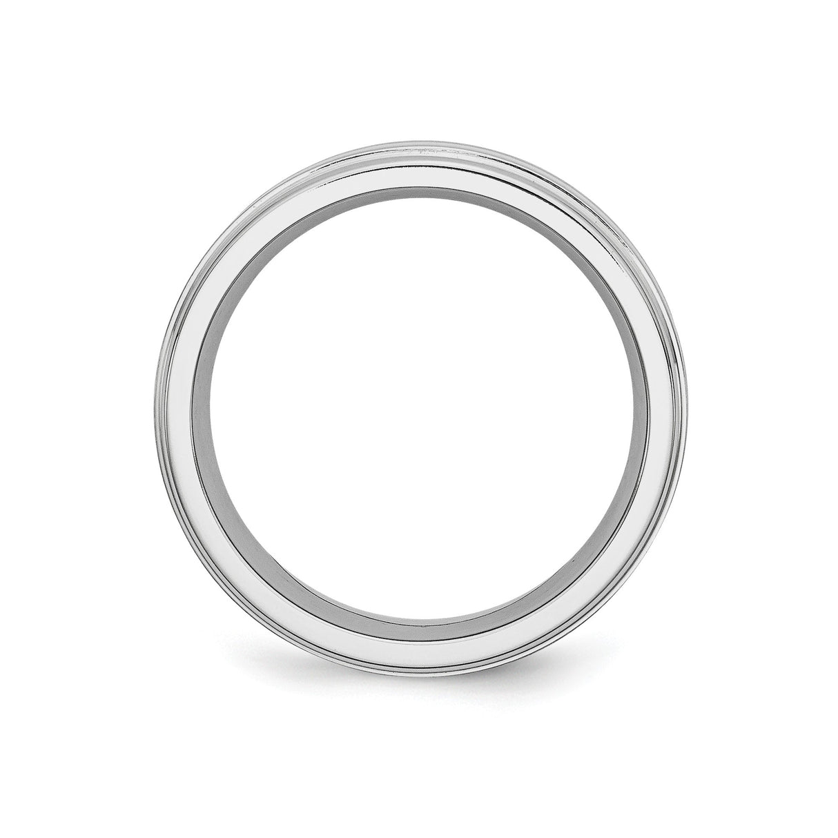 Satin wedding band ring alternate angle