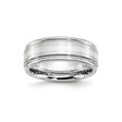 Satin wedding band ring