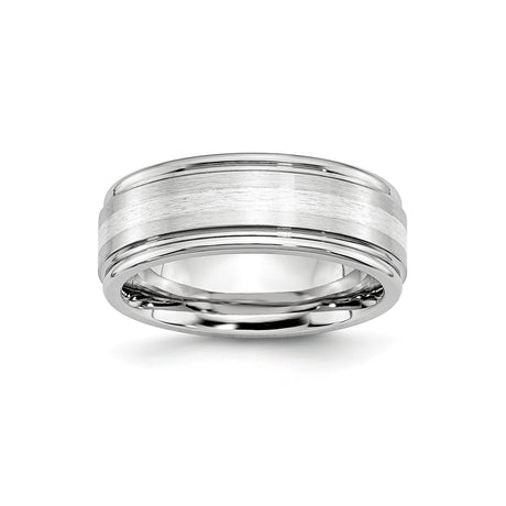 Satin wedding band ring