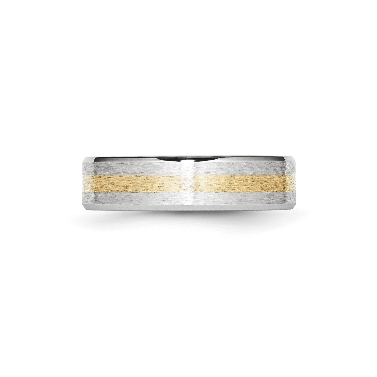 14k Satin wedding band ring detail view