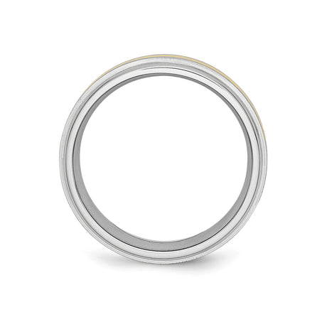 14k Satin wedding band ring alternate angle