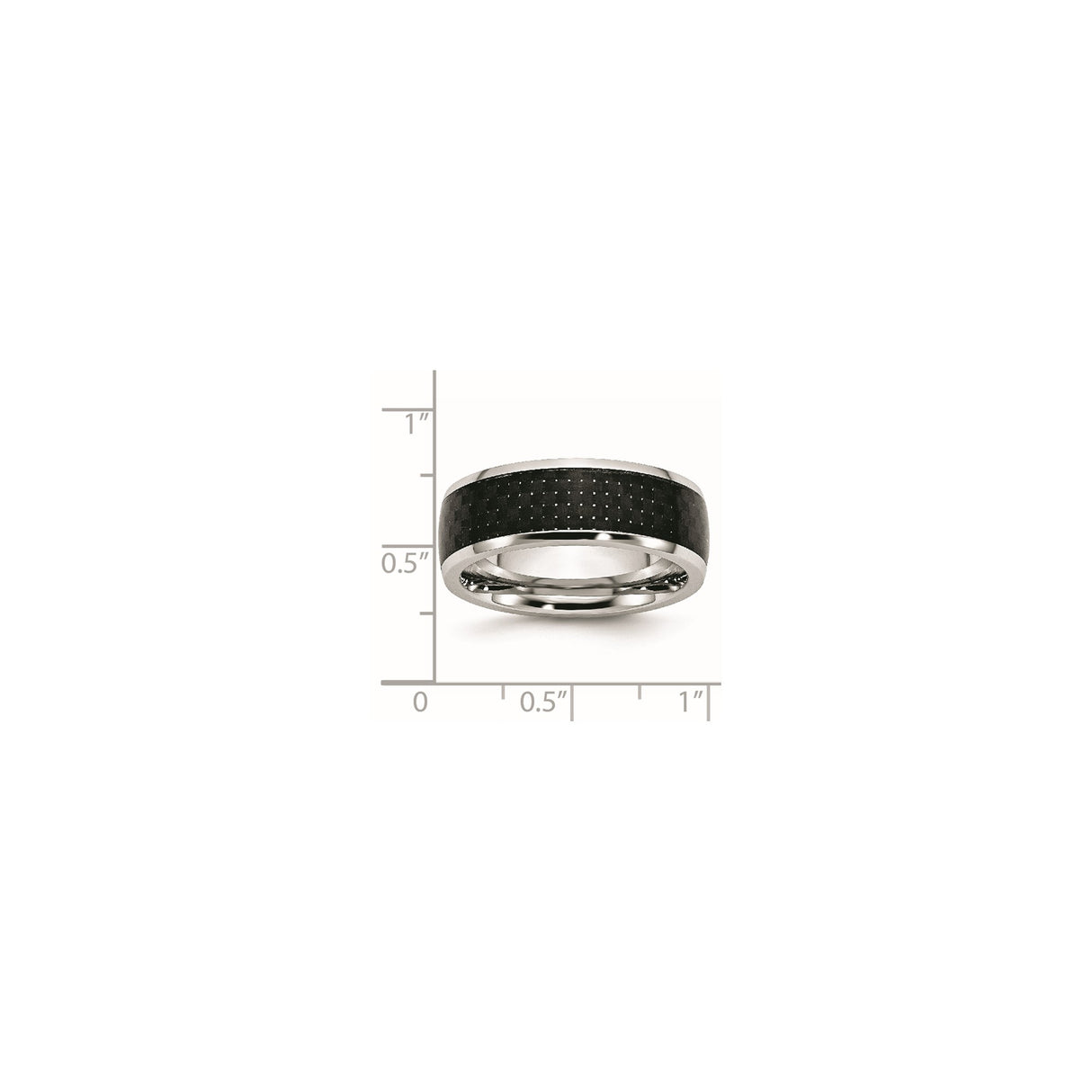 wedding band ring shown for scale