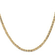 14K Yellow Gold 3 mm Polished Chain Necklace, Solid
