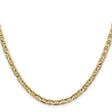 14K Yellow Gold 3.75 mm Polished Chain Necklace, Solid