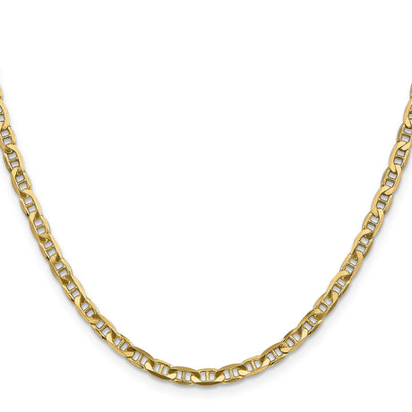 14K Yellow Gold 3.75 mm Polished Chain Necklace, Solid