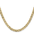 14K Yellow Gold 4.5 mm Polished Chain Necklace, Solid